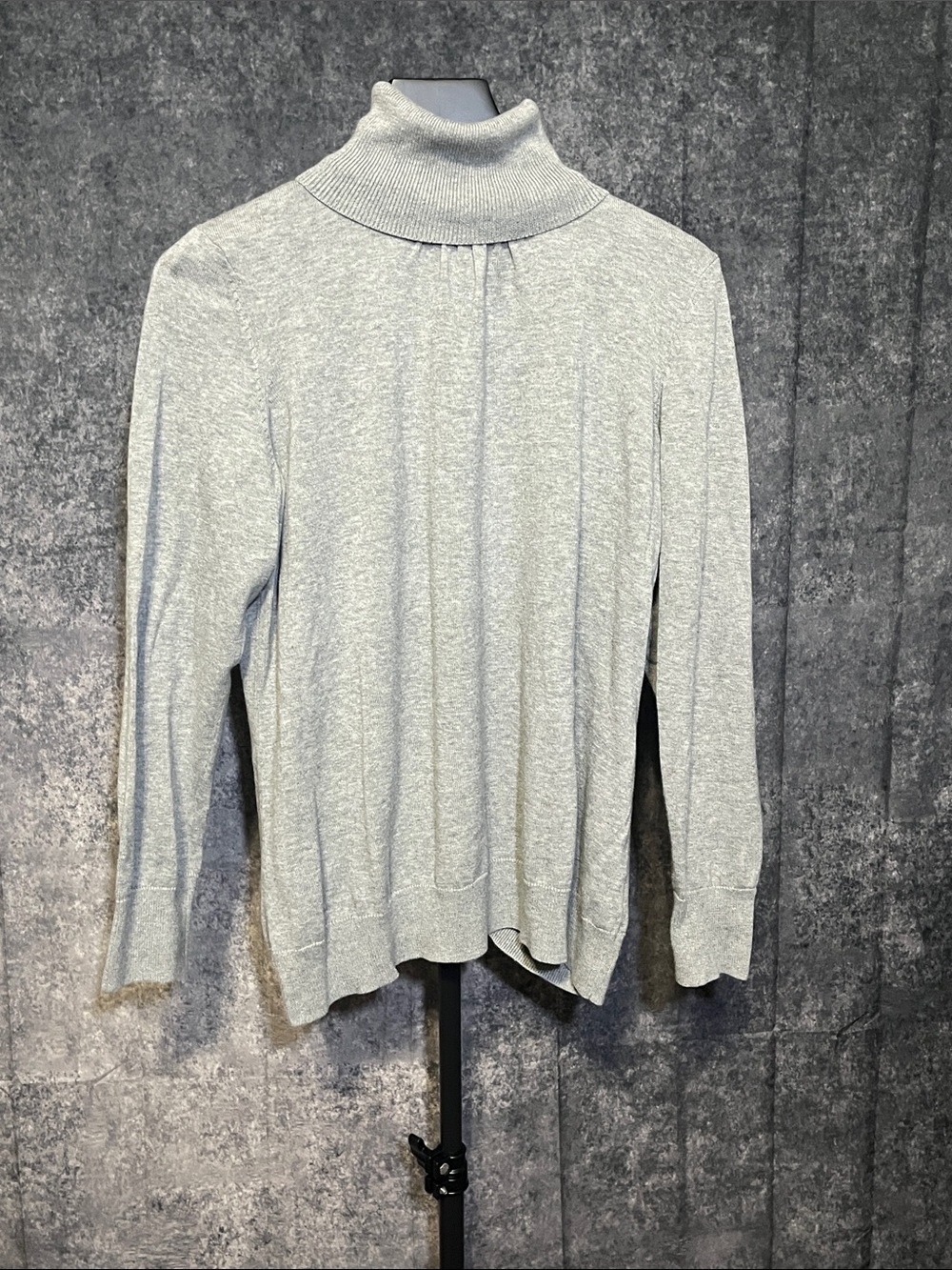 Talbots Heather Gray Turtleneck Sweater